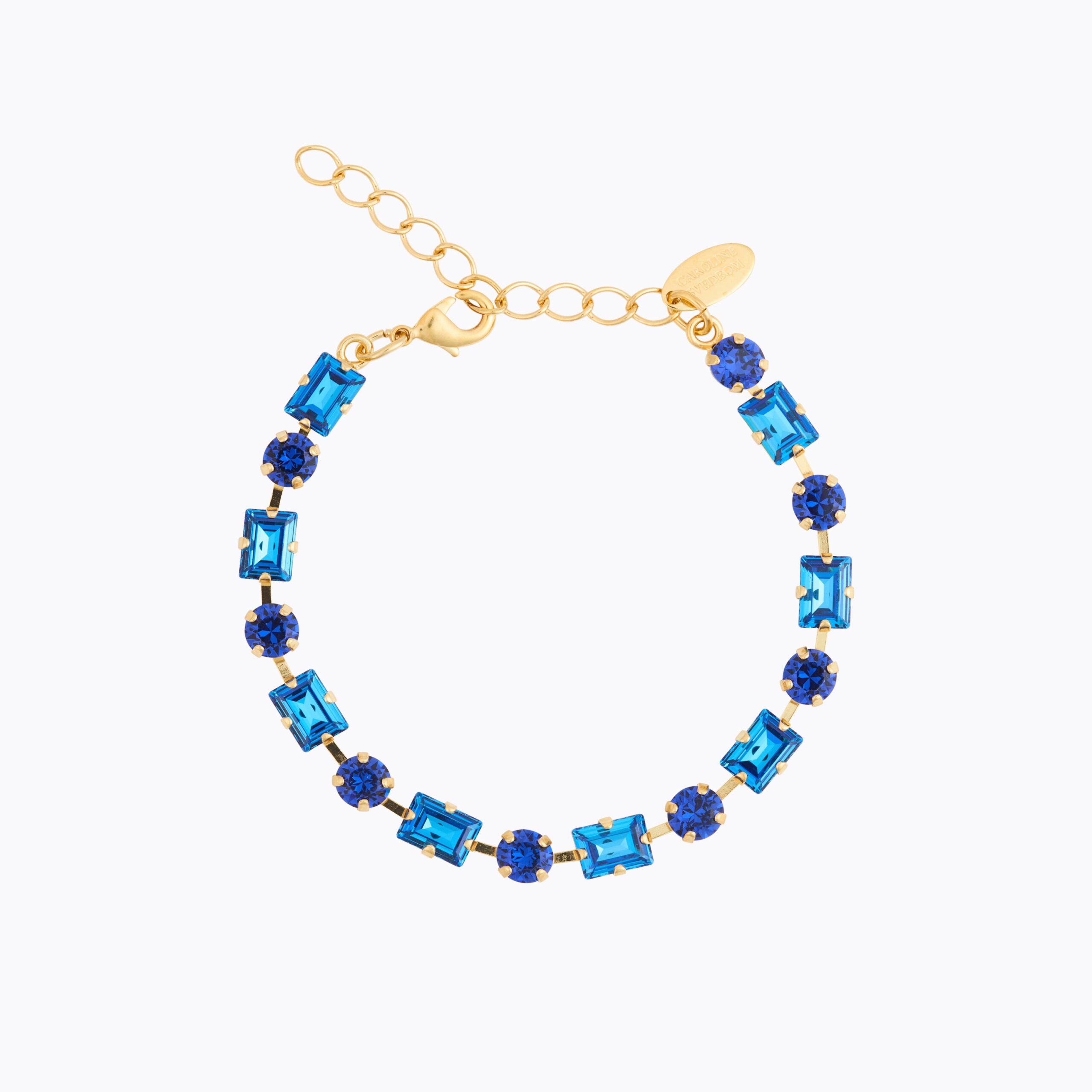 Caroline Svedbom - Diora Statement Bracelet (Gold / Recreated Blue Combo)