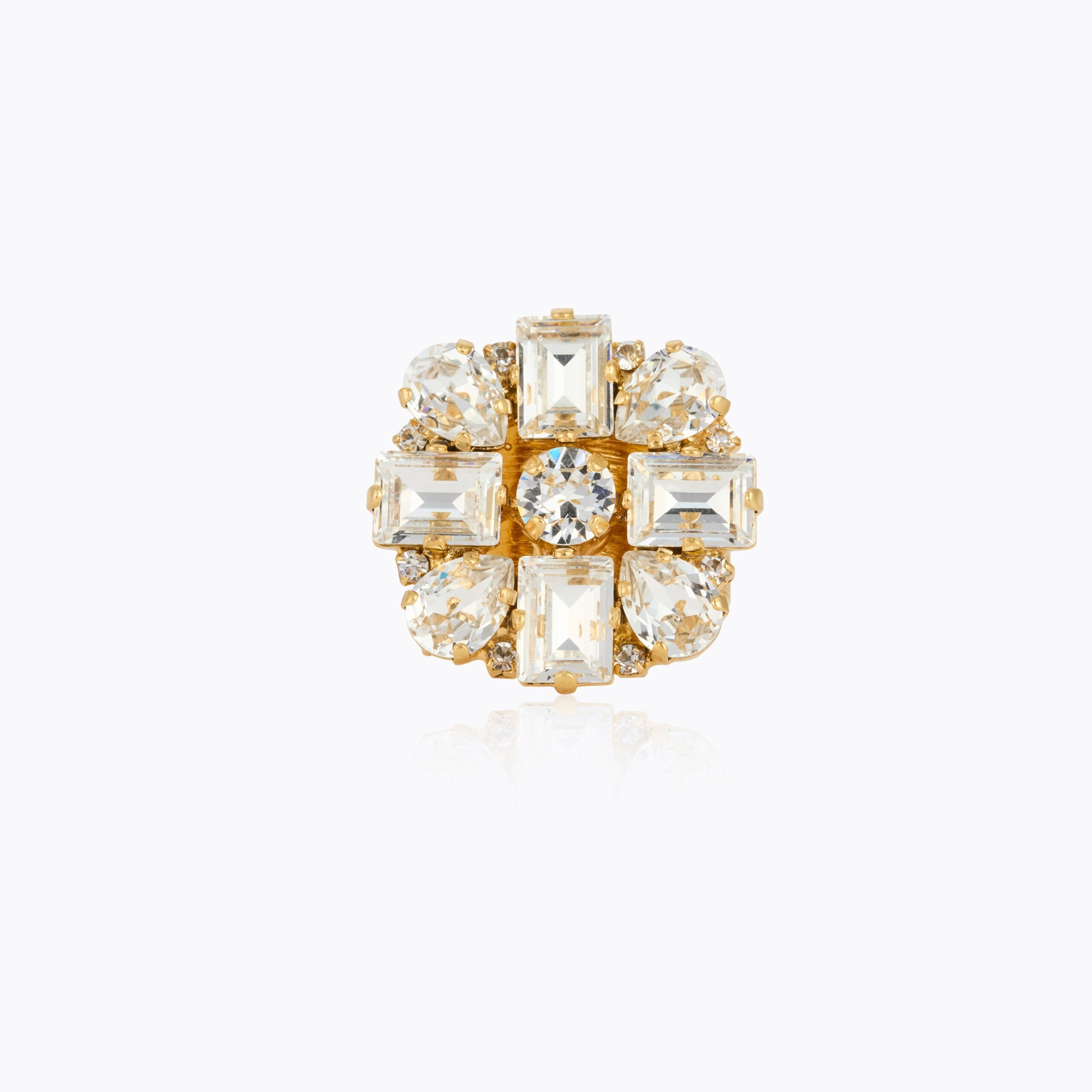 Caroline Svedbom - Diora Statement Ring (Gold / Crystal)