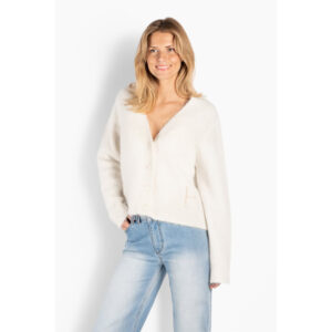 Hést - Pernille Short Cardigan (White Alyssum)