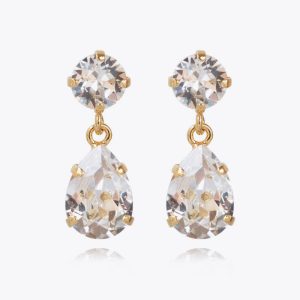 Caroline Svedbom - Mini Drop Earrings (Gold / Crystal)