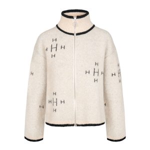 Hést - Iben Zip Jacket (Light Beige Melange)
