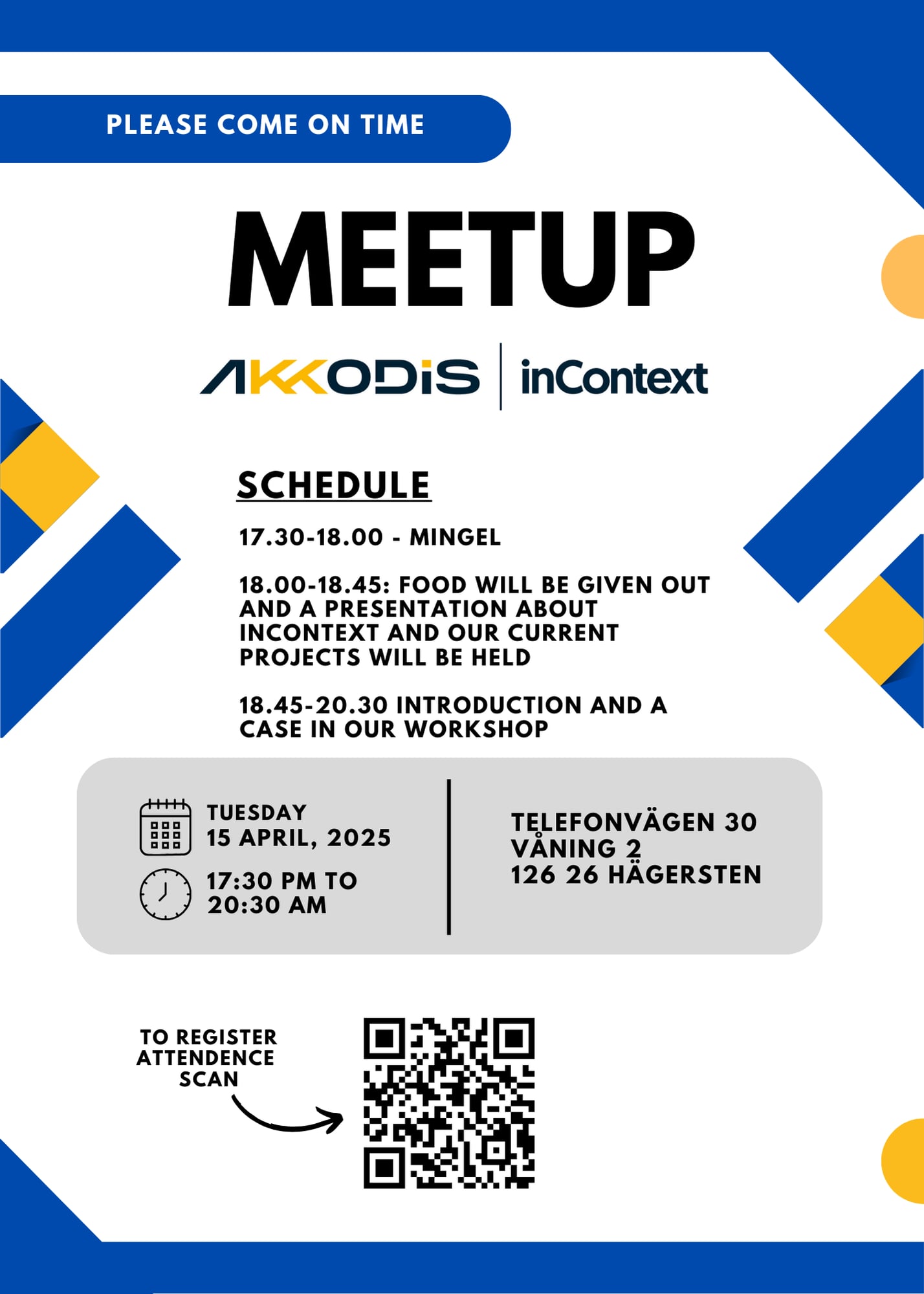 Poster för MeetUp med InContext
