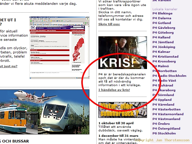 Sveriges Radio vid (i) kris