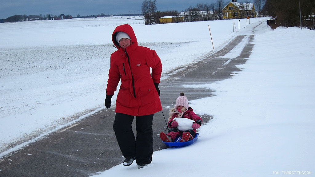 En kall vinterpromenad