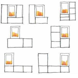 Ontwerp Woody Trimline Grid schetsen