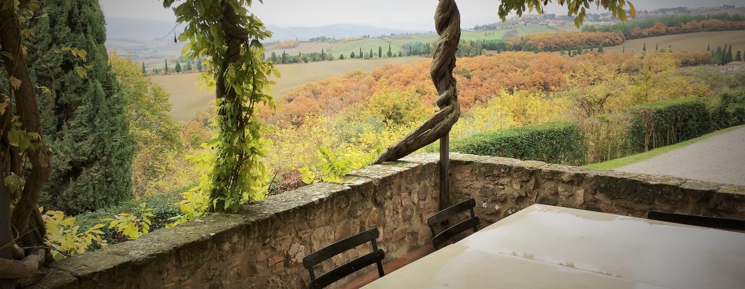 En vacker höstdag i Val D'Orcia på Borgo di Castelvecchio