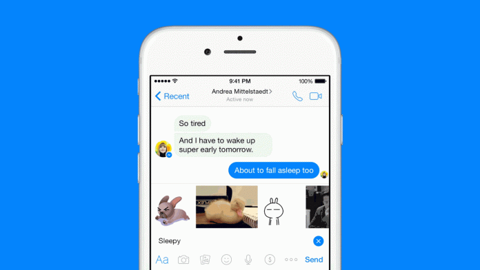 buscador de GIFs: Messenger