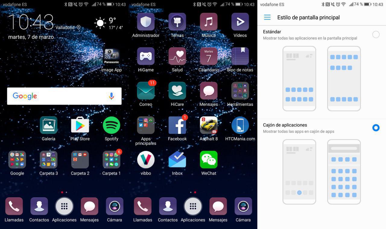 Huawei P10 launcher EMUI 5.1