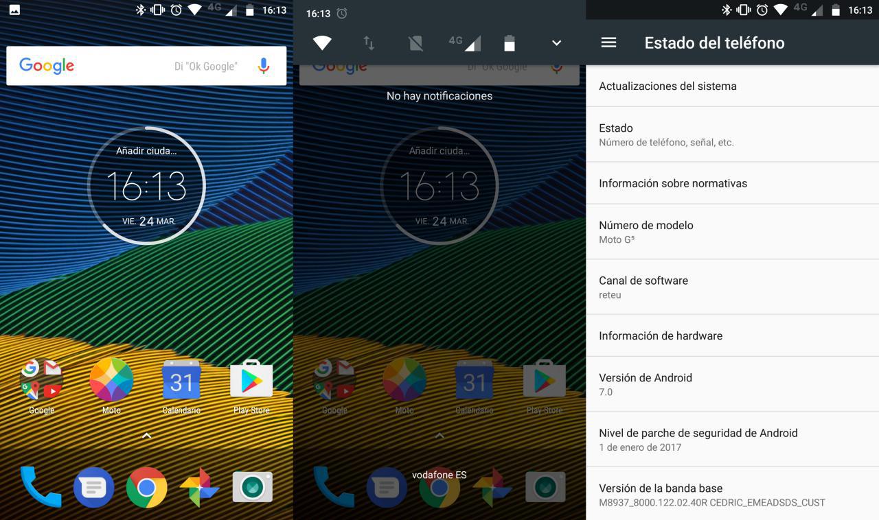 Moto G5 software android puro