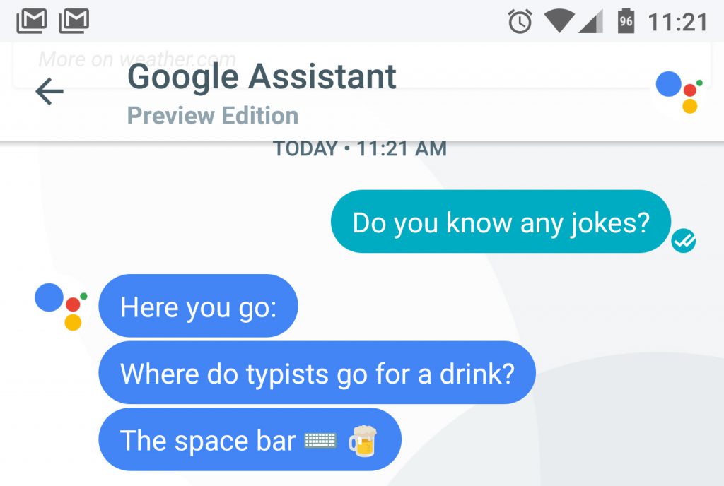 nueva personalidad para Google Assistant bromas