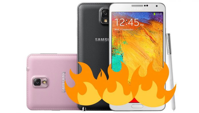 Batería de un Samsung Galaxy Note 3 explota: Samsung Galaxy Note 3 ardiendo