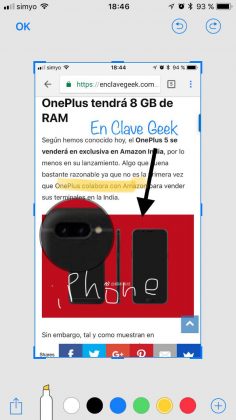 iOS 11: captura de pantalla iOS 11