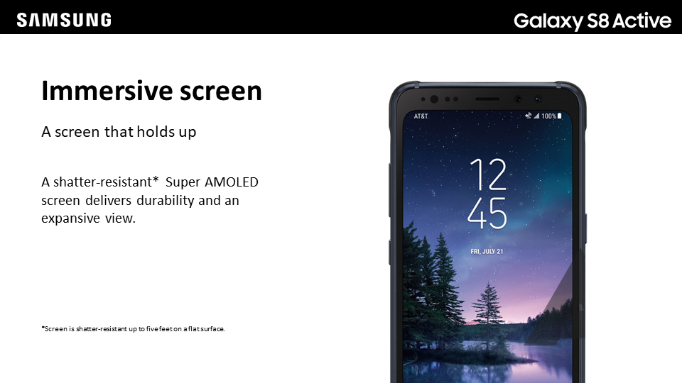 Samsung Galaxy S8 Active: Descripción pantalla