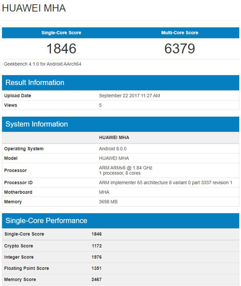 Huawei Mate 9 a Android 8.0 1