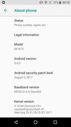 Impresiones de Android Oreo en el Xiaomi Mi4: Xiaomi Mi4 con Android Oreo 8.0