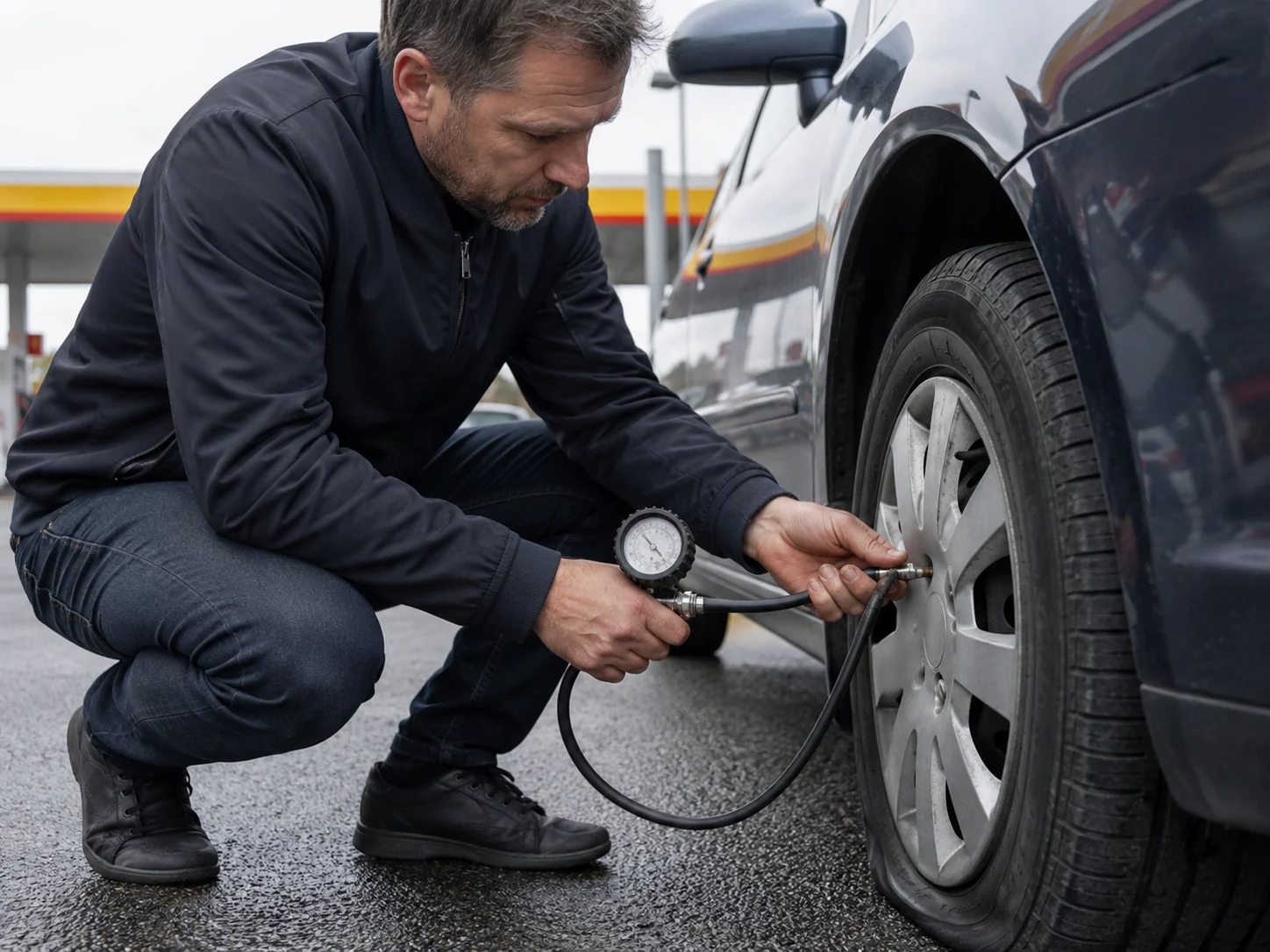 The tyre pressure is 25% lower than it should be. Which statement is correct?