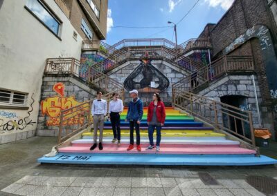 17 mai 2023 - inauguration escalier arc-en-ciel rue de Rome