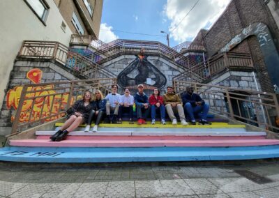 17 mai 2023 - inauguration escalier arc-en-ciel rue de Rome