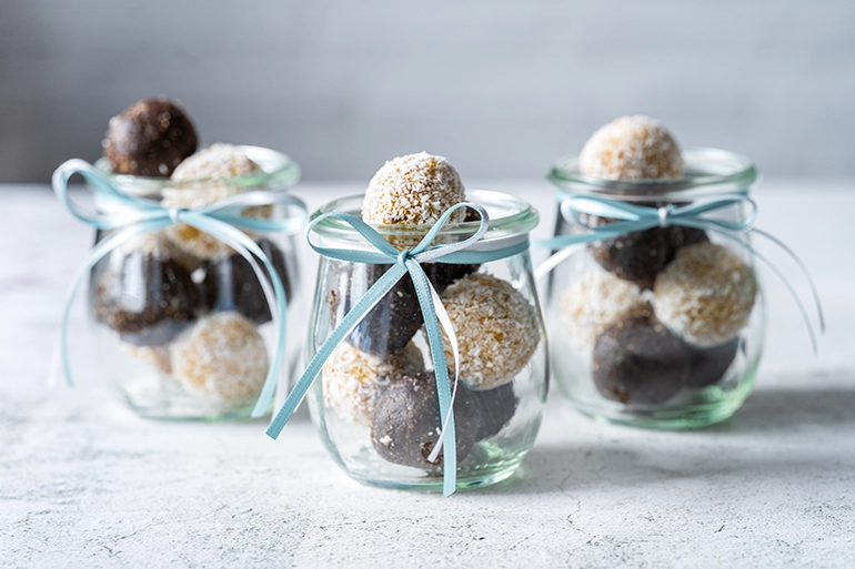 Carrot-Cake-Balls im Glas