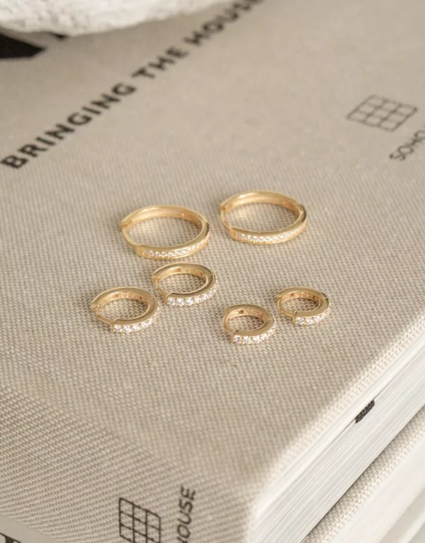 Dina 10 mm - Guld hoops - Image 3