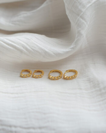 Isabel 8 mm – Guld hoops