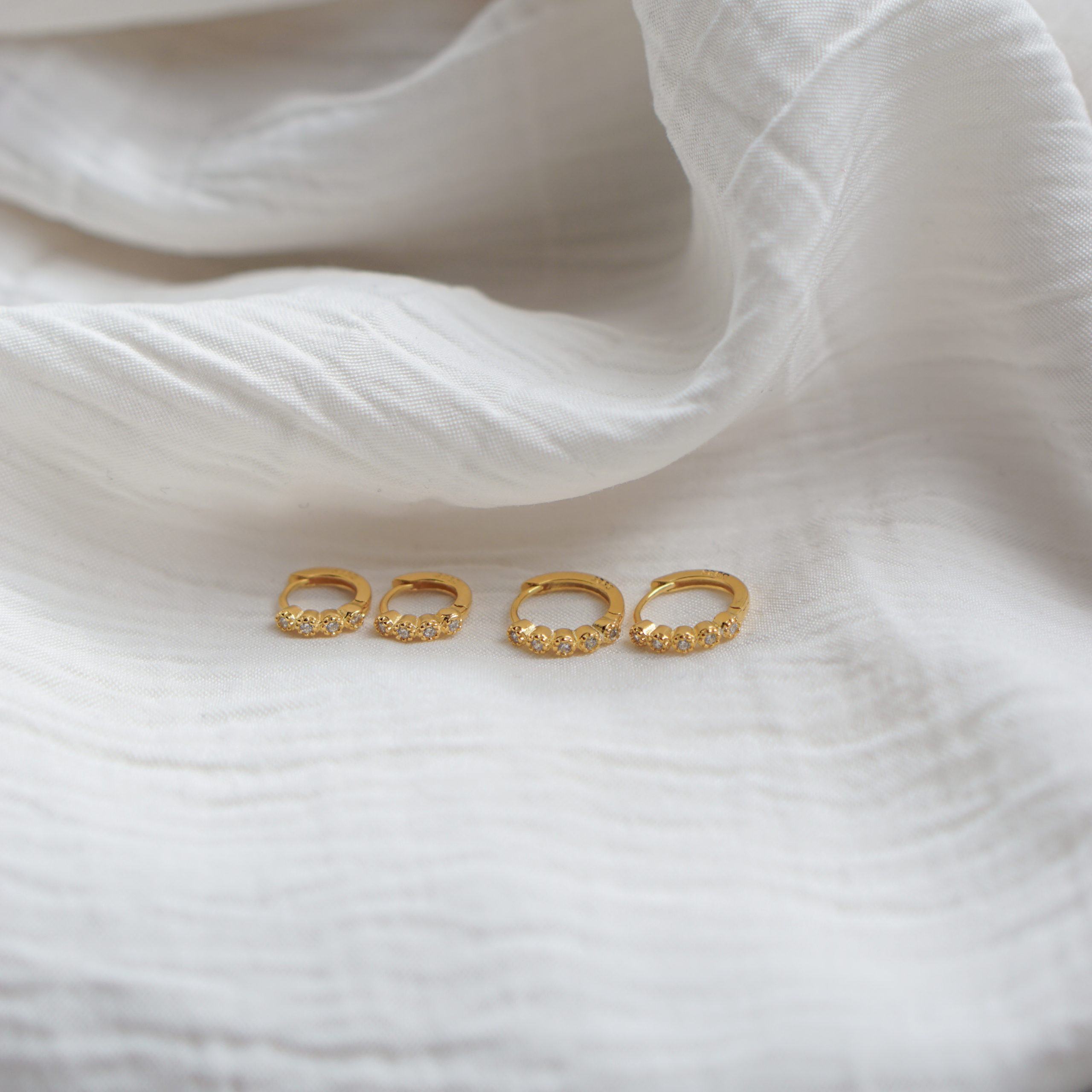 Isabel 8 mm - Guld hoops - Billede 2