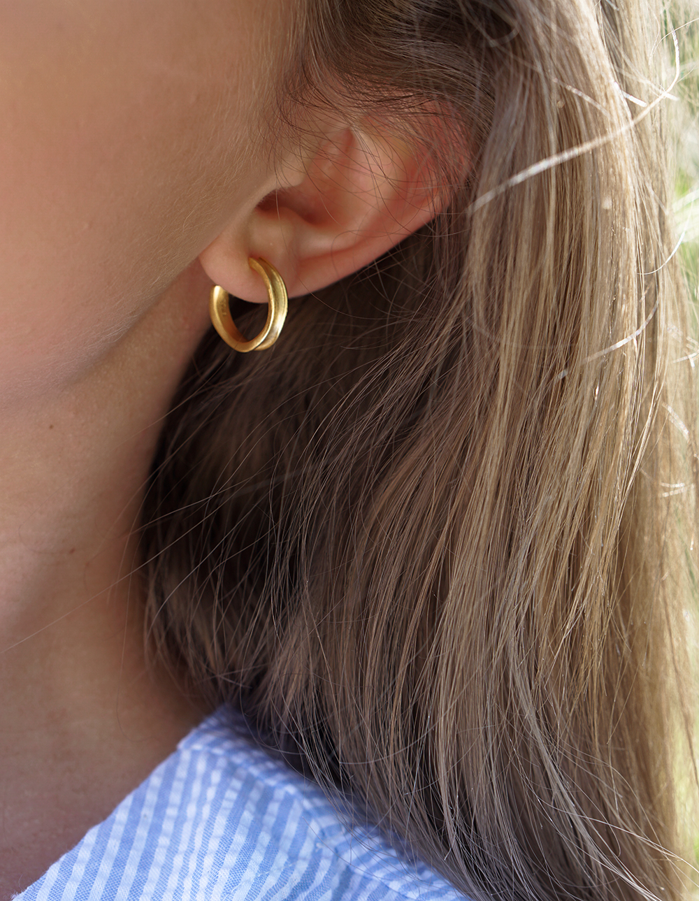Audrey - Guld øreringe -