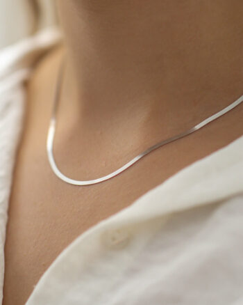 Caroline 2 mm – Sølv halskæde