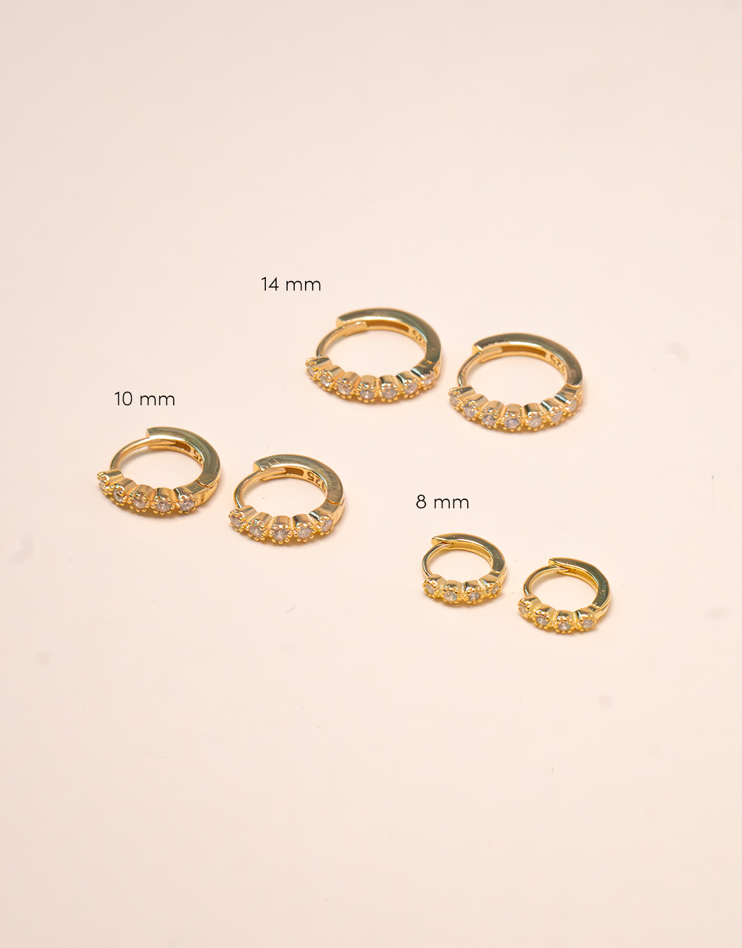 Isabel 8 mm - Guld hoops - Billede 4