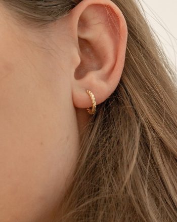 Mini twist 13 mm – Guld hoops