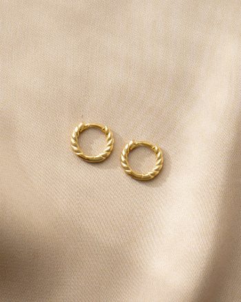 Mini twist 13 mm – Guld hoops