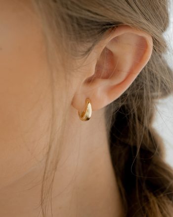 Mabel 12 mm – Guld hoops
