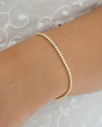 Adria 2 mm – Guld tennisarmbånd