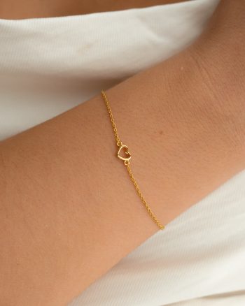 Amore – Guld hjerte armbånd