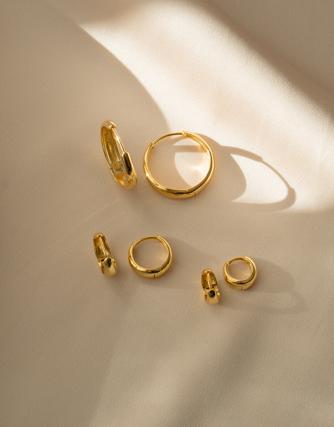 Mabel 10 mm - Guld hoops - Billede 3