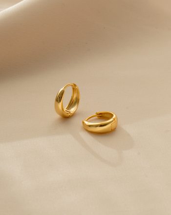 Mabel 12 mm – Guld hoops