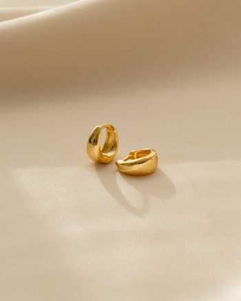 Mabel 10 mm – Guld hoops