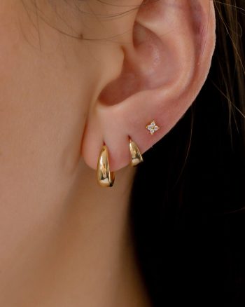 Mabel 10 mm – Guld hoops