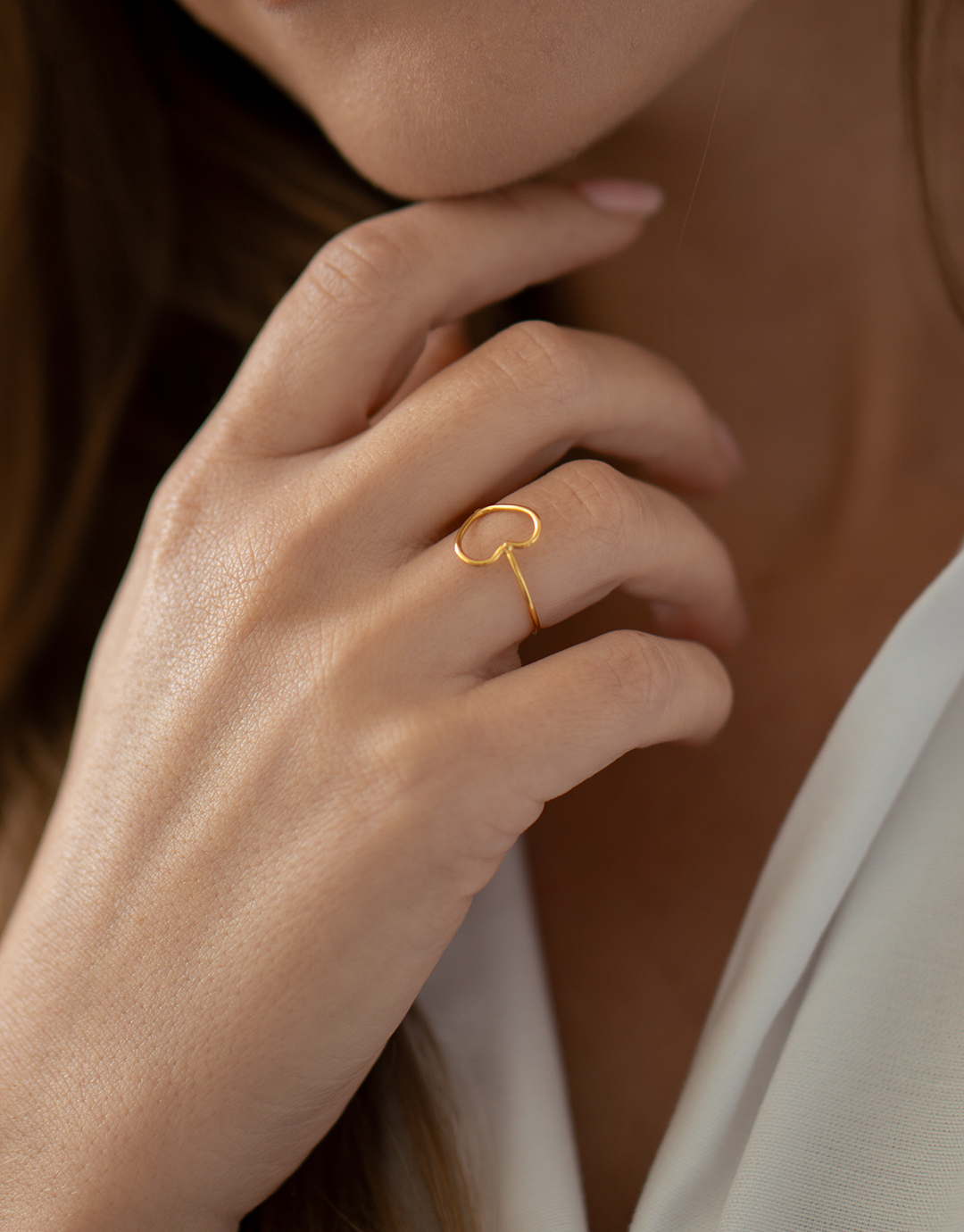 Amora - Hjerte guld ring - Billede 3