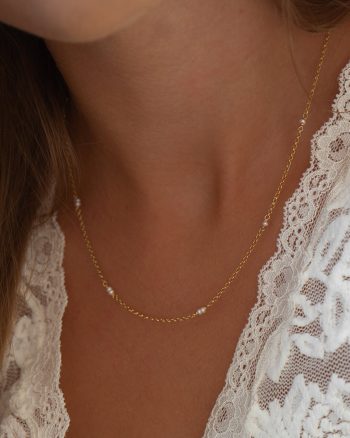 Daphne – Guld perle halskæde