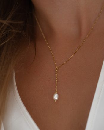 Clara – Guld perle halskæde