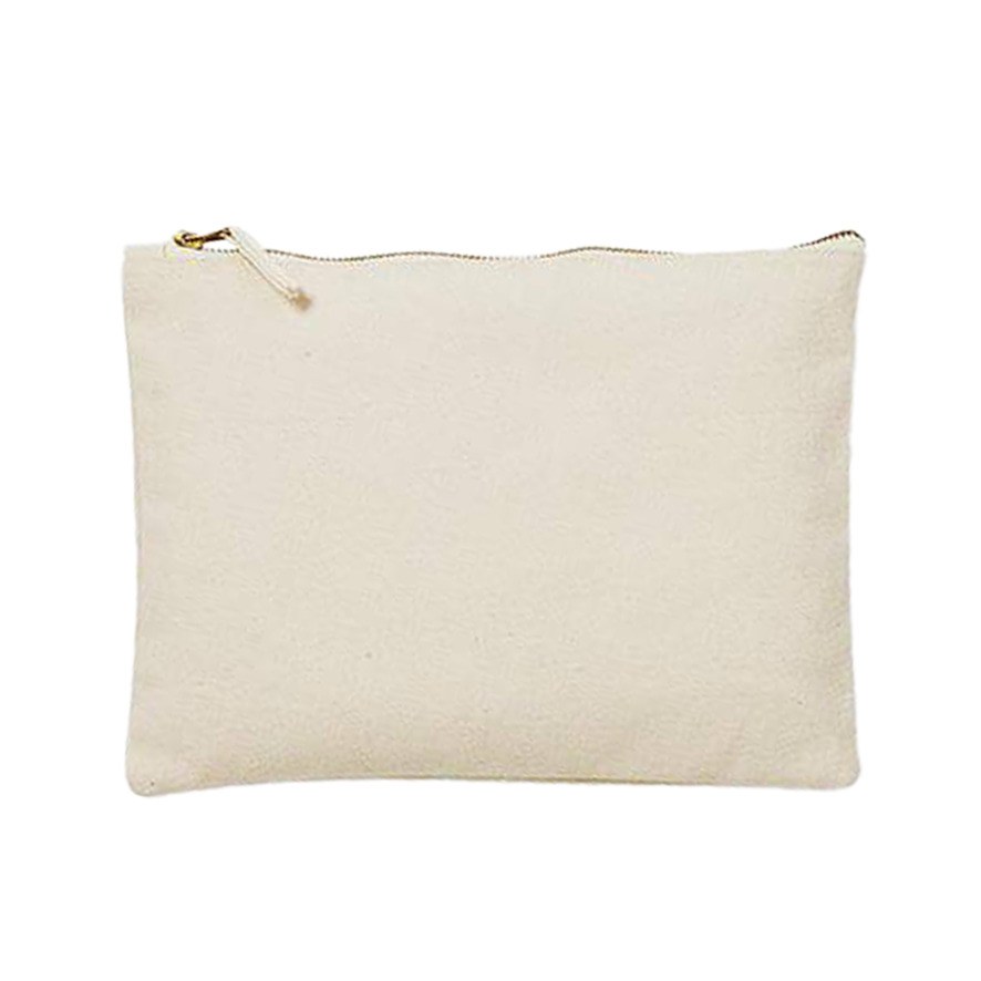 Pochette en coton naturel à personnaliser