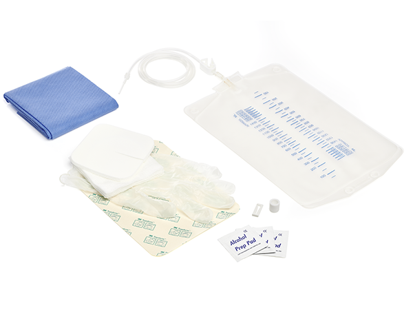 ewimed drainage set 2000 ml with cap, gloves and dressing material