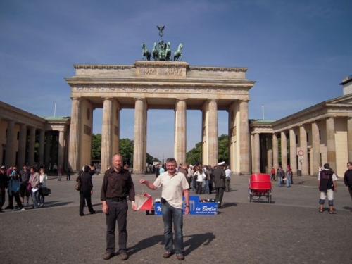 Skærmen ved Brandenburger Tor