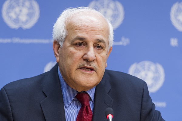 Palestinian Authority Ambassador Speaks to media