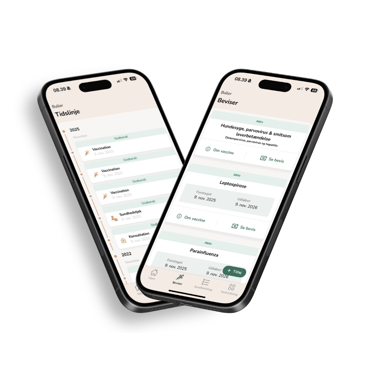 Del kæledyrets sundhedsdata med familien i Fauna app