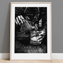 Mr. Bartender - Handmålad print