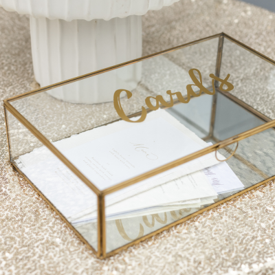 envelopbox goud geschikt voor bruiloft decoratie
