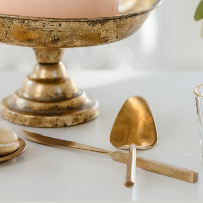 taartschep en mes goud bruidstaart geschikt voor bruiloft decoratie