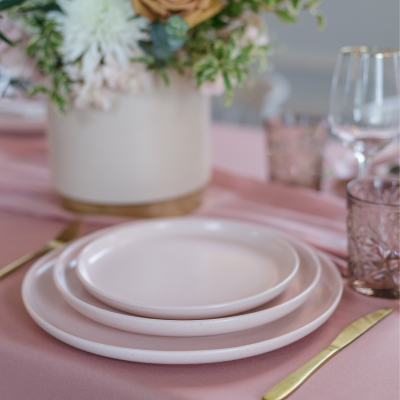 servies roze geschikt voor bruiloft decoratie